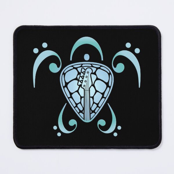 Item preview, BASS PLAYER - TURTLE PLECTRUM BASS CLEF teal designed and sold by KoolDsignsMUSIC.