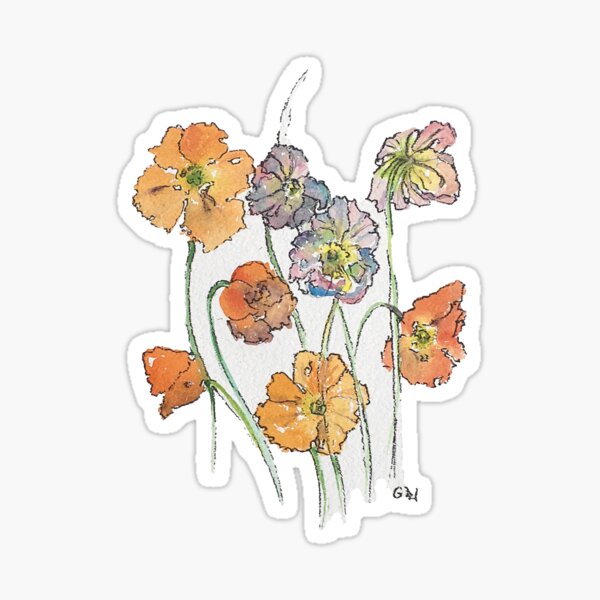 Cute Cut Flowers Sticker