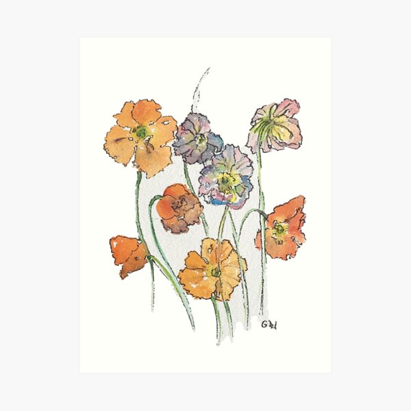 Cute Cut Flowers Art Print