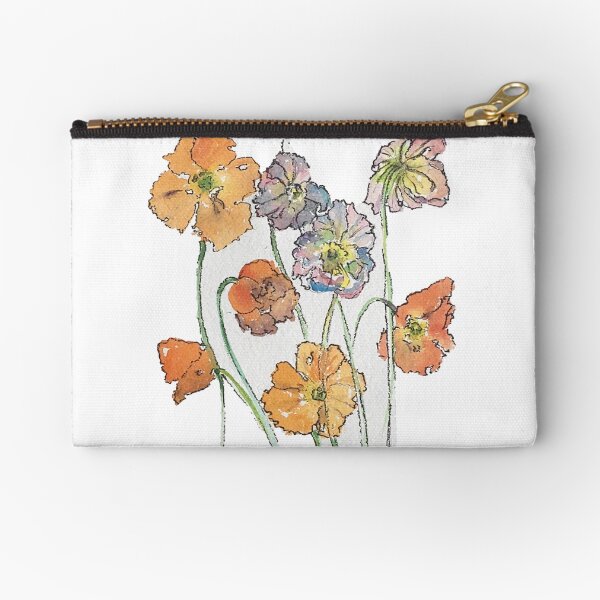 Cute Cut Flowers Zipper Pouch