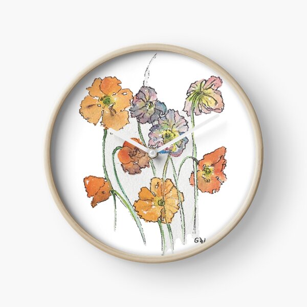 Cute Cut Flowers Clock