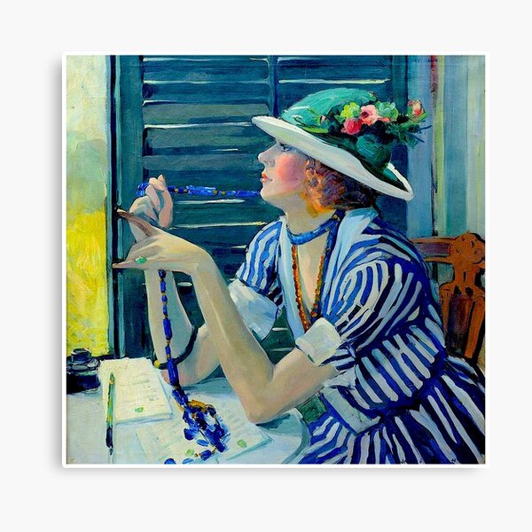 THE ANSWER : Vintage Jane Peterson Oil Painting Print Canvas Print