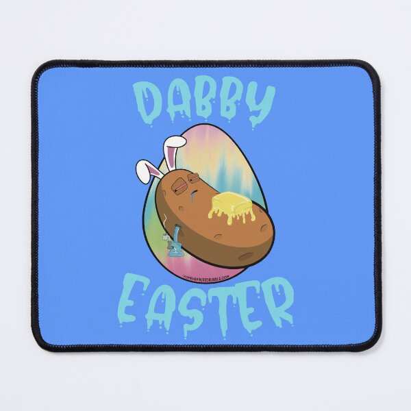 Item preview, Dabby Easter-Funny Stoner Cartoon-Baked Potato Doing Dabs from a Dab Rig-Tie Dye Easter Egg designed and sold by YomeHayin.
