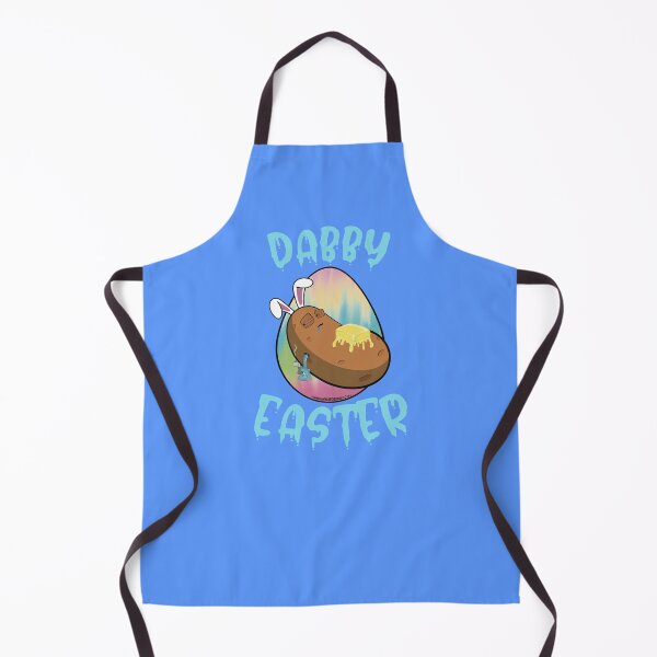 Item preview, Dabby Easter-Funny Stoner Cartoon-Baked Potato Doing Dabs from a Dab Rig-Tie Dye Easter Egg designed and sold by YomeHayin.