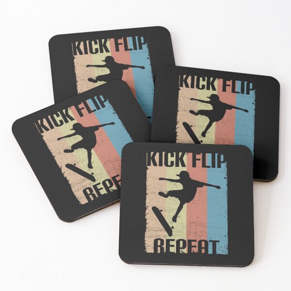 Item preview, Kick Flip Repeat Retro Skateboarding Design designed and sold by tshirtexpressiv.