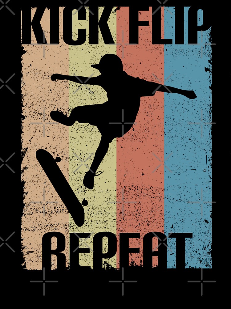 Retro Vintage Do A Kickflip Skateboard T-Shirt Sports Fan Gift