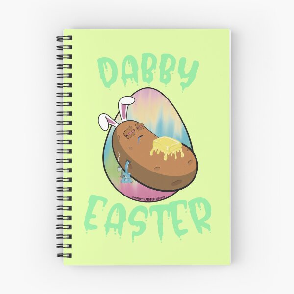 Item preview, Dabby Easter-Funny Stoner Cartoon-Baked Potato Doing Dabs from a Dab Rig-Tie Dye Easter Egg designed and sold by YomeHayin.