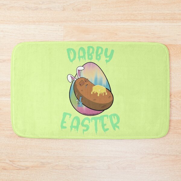 Item preview, Dabby Easter-Funny Stoner Cartoon-Baked Potato Doing Dabs from a Dab Rig-Tie Dye Easter Egg designed and sold by YomeHayin.