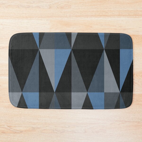 Item preview, MidCentury Modern Triangles Dark Blue designed and sold by thepixelgarden.