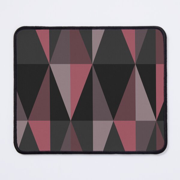 Item preview, MidCentury Modern Triangles Dark Burgundy designed and sold by thepixelgarden.