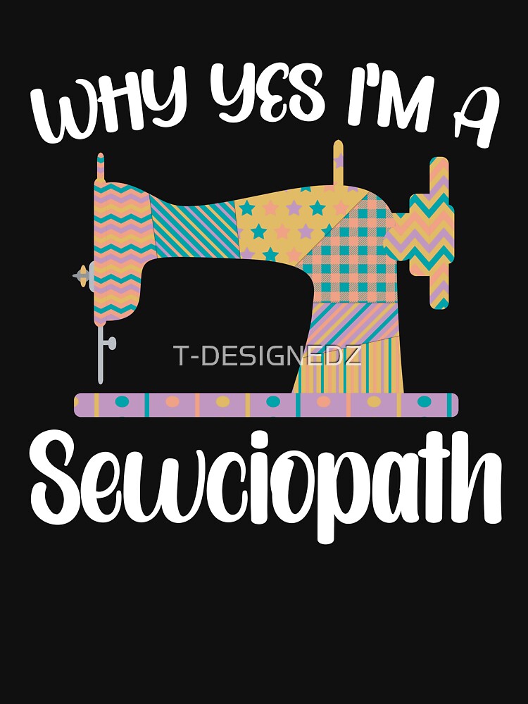 Why Yes I Am A Sewciopath Magnets - 2 Pack Funny Sewing Pun Magnets For Fridge & Cars