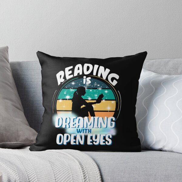 Item preview, Reading is Dreaming with Open Eyes, Book Lover Quote designed and sold by orangeblue21.