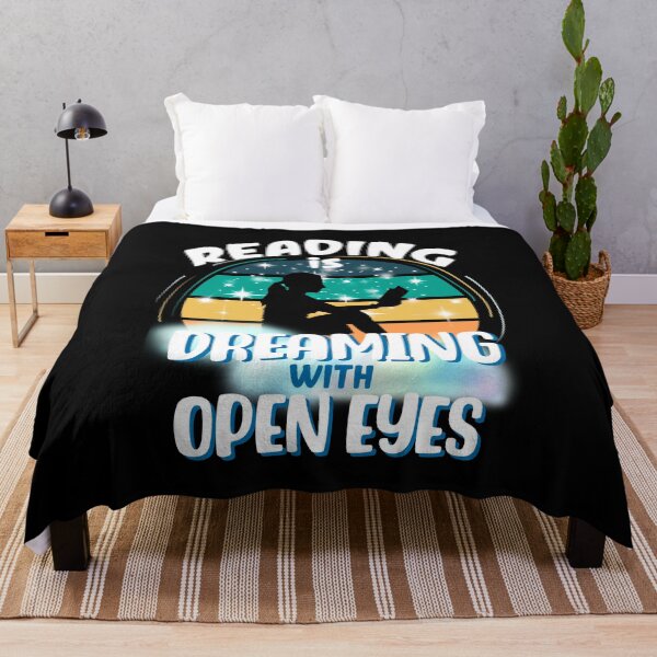 Item preview, Reading is Dreaming with Open Eyes, Book Lover Quote designed and sold by orangeblue21.