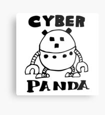 Cyber Danger Panda Metal Print