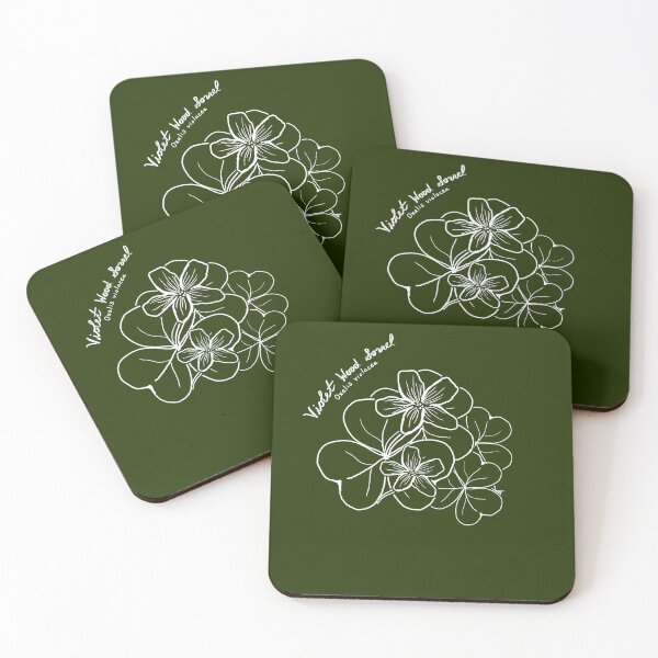 Item preview, Violet Wood Sorrel flower line art designed and sold by Fernheart Designs.