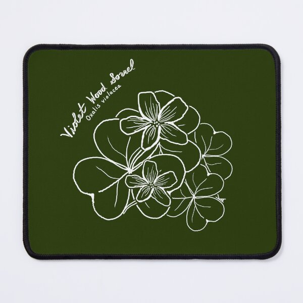 Item preview, Violet Wood Sorrel flower line art designed and sold by Fernheart Designs.