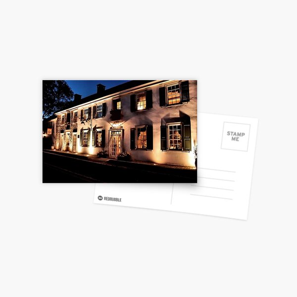 An Evening at the Black Bass Hotel Postcard