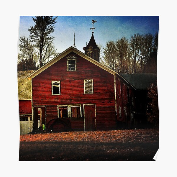 Barn in the Late Afternoon Sun Poster