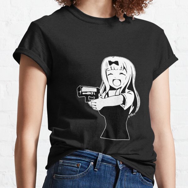 Chika fujiwara holds a gun anime girl with a gun Classic T-Shirt