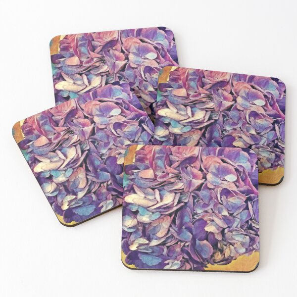 Item preview, Purple Mottled Hydrangea with Turquoise and Gold designed and sold by TheSplitWindow.