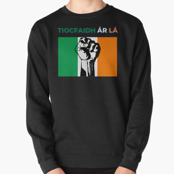 Aperçu de l'œuvre Tiocfaidh ár lá - drapeau irlandais vert blanc orange poing levé notre jour viendra créée et vendue par Lu &  Partners.