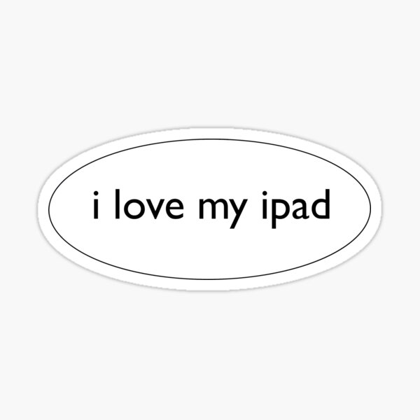 Vista previa del artículo con la obra «Me encanta mi pegatina/imán de iPad», diseñado y vendido por madebyabug ◡̈.