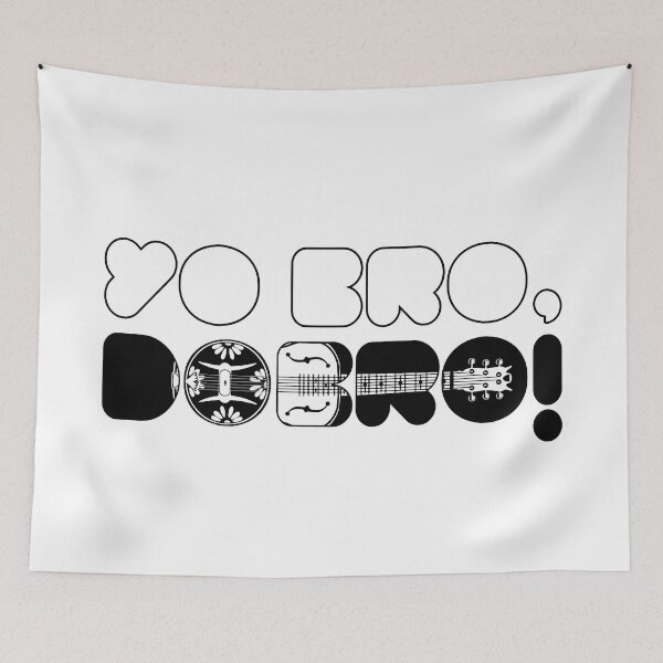 Item preview, DOBRO GUITAR - YO BRO DOBRO - FUNNY PUN - GUITARIST black designed and sold by KoolDsignsMUSIC.