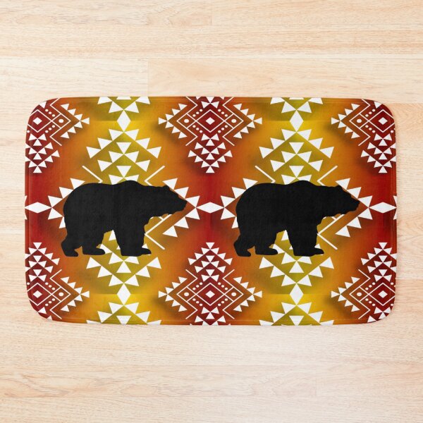 Item preview, Fire Gradient Geometric Native Bear Print designed and sold by JMWCD.