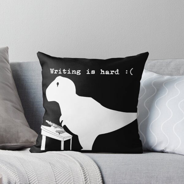 Item preview, Writing is hard | White on black background designed and sold by SassuFraz.