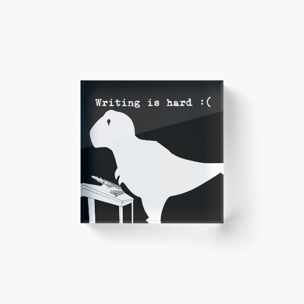 Item preview, Writing is hard | White on black background designed and sold by SassuFraz.