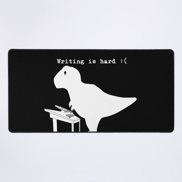 Item preview, Writing is hard | White on black background designed and sold by SassuFraz.