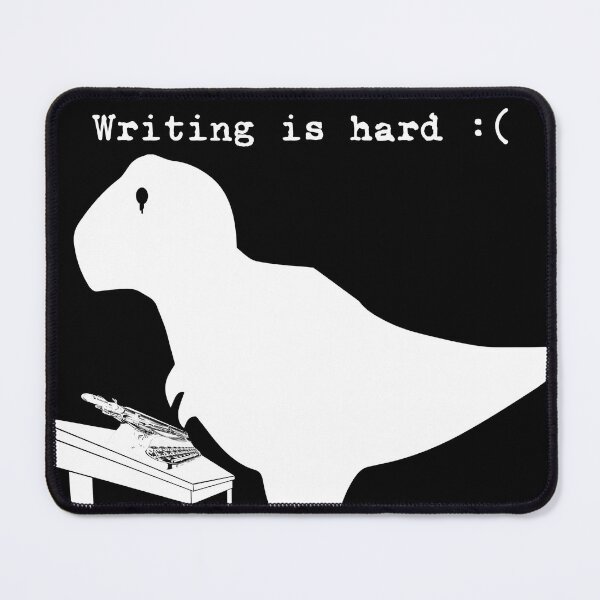 Item preview, Writing is hard | White on black background designed and sold by SassuFraz.