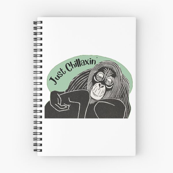 Item preview, Funny Laid-Back Orangutan, Just Chillaxin’, Green background designed and sold by hjsmith.