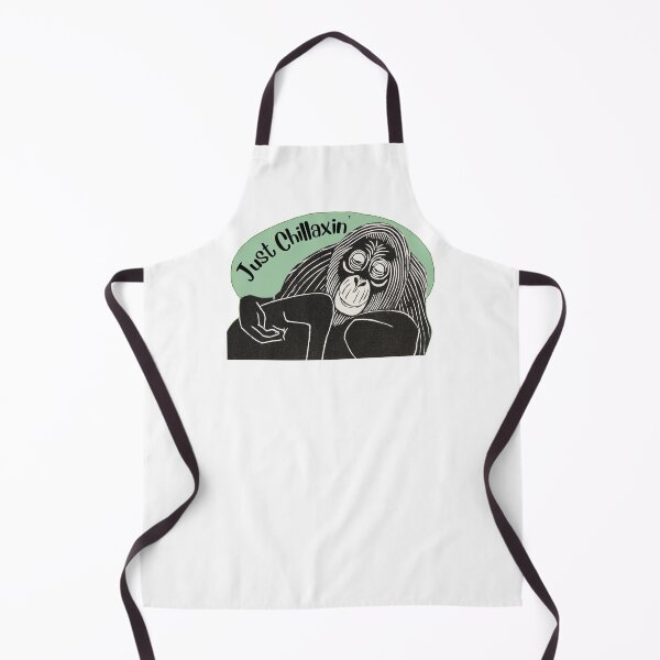 Item preview, Funny Laid-Back Orangutan, Just Chillaxin’, Green background designed and sold by hjsmith.