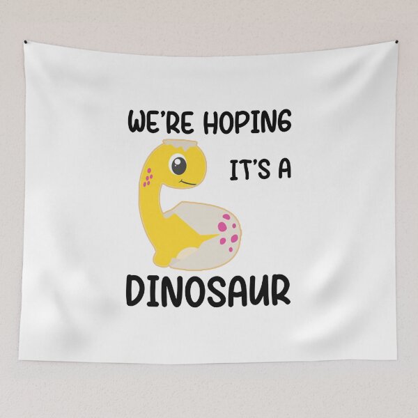 Item preview, we're hoping it's a dinosaur, pregnancy announcement, father's day, matching Mommy Daddy EST, couples pregnancy announcement  funny sarcastic Rude , designed and sold by joygift369.