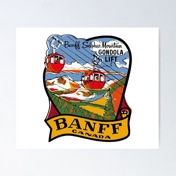 Item preview, Vintage Style Banff Gondola designed and sold by Decal Mania.