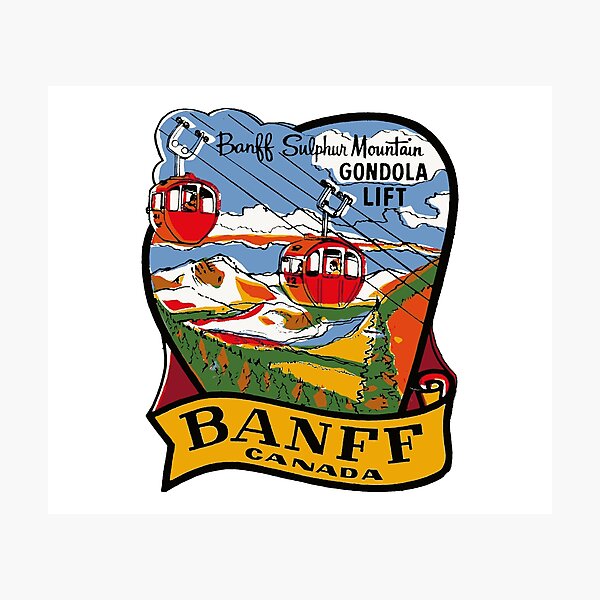 Item preview, Vintage Style Banff Gondola designed and sold by Decal Mania.