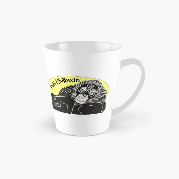 Item preview, Funny Laid-Back Orangutan, Just Chillaxin’, Yellow background designed and sold by hjsmith.