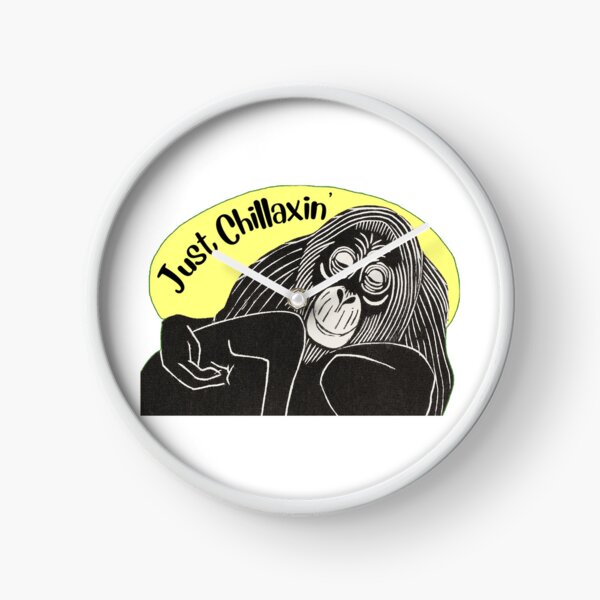 Item preview, Funny Laid-Back Orangutan, Just Chillaxin’, Yellow background designed and sold by hjsmith.