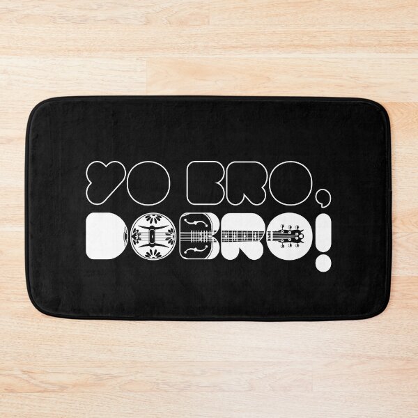 Item preview, DOBRO GUITAR - YO BRO DOBRO white - FUNNY PUN - GUITARIST designed and sold by KoolDsignsMUSIC.