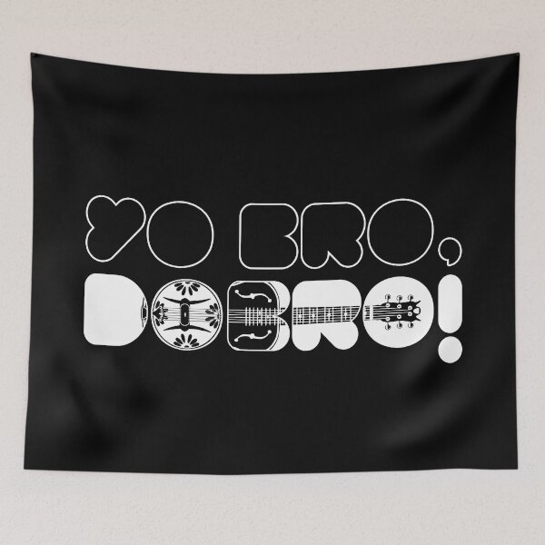 Item preview, DOBRO GUITAR - YO BRO DOBRO white - FUNNY PUN - GUITARIST designed and sold by KoolDsignsMUSIC.