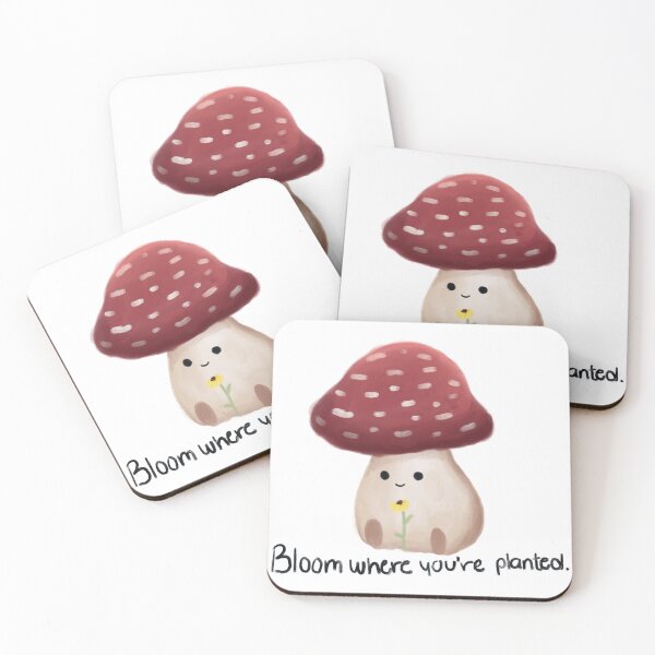Item preview, Bloom Where You’re Planted Mushroom  designed and sold by KaitLouise.