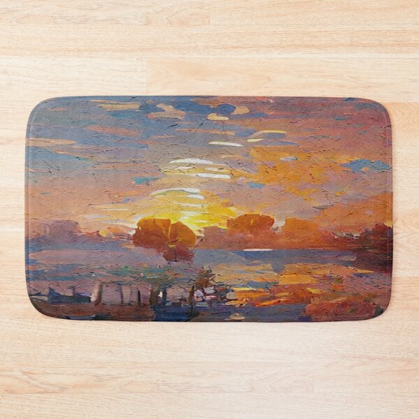 Item preview, Pretty Impressionism Landscape Painting Sunset designed and sold by CattlettArt.