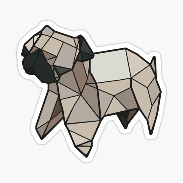 Origami Pug Sticker