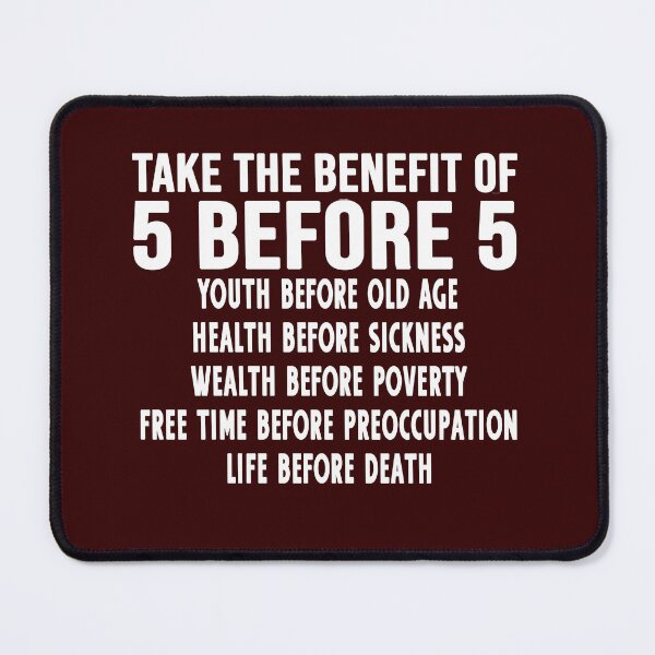 Item preview, Take the benefit  of five before five designed and sold by Diamond-Wisdom.