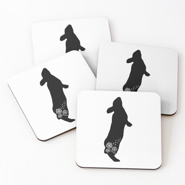 Item preview, Rabbit Silhouette with Dandelion V2 designed and sold by PressedOak.