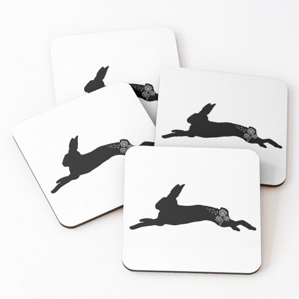 Item preview, Rabbit Silhouette with Dandelion V3 designed and sold by PressedOak.