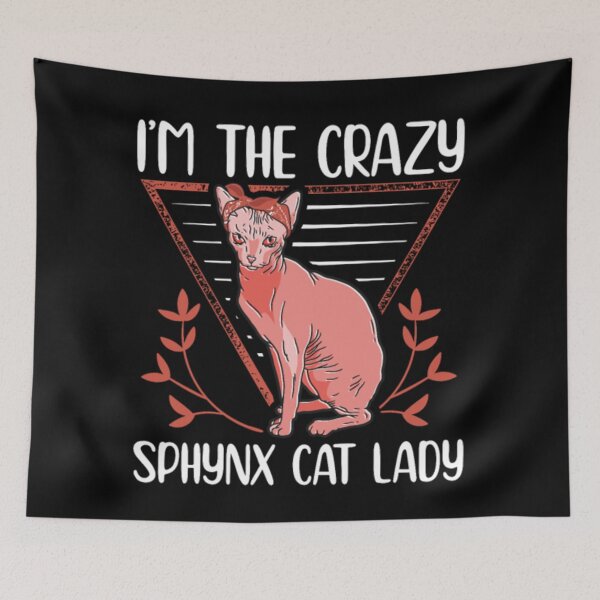 Item preview, Sphynx cat lady in the crazy designed and sold by jackienorfolkal.