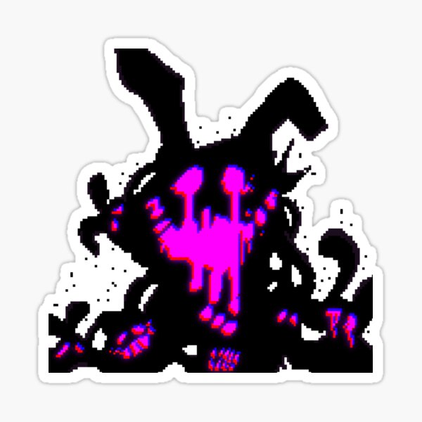 Glitchtrap fnaf vr princess quest black background  Sticker for