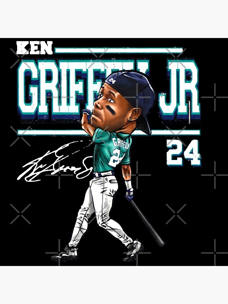 Ken Griffey Jr #24 Seattle Mariners Black ALL OVER India